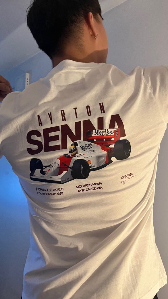 Polera Unisex Ayrton Senna Monaco Championship F1 1988