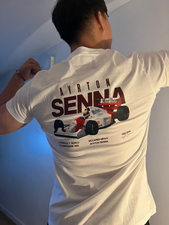 Polera Unisex Ayrton Senna Monaco Championship F1 1988
