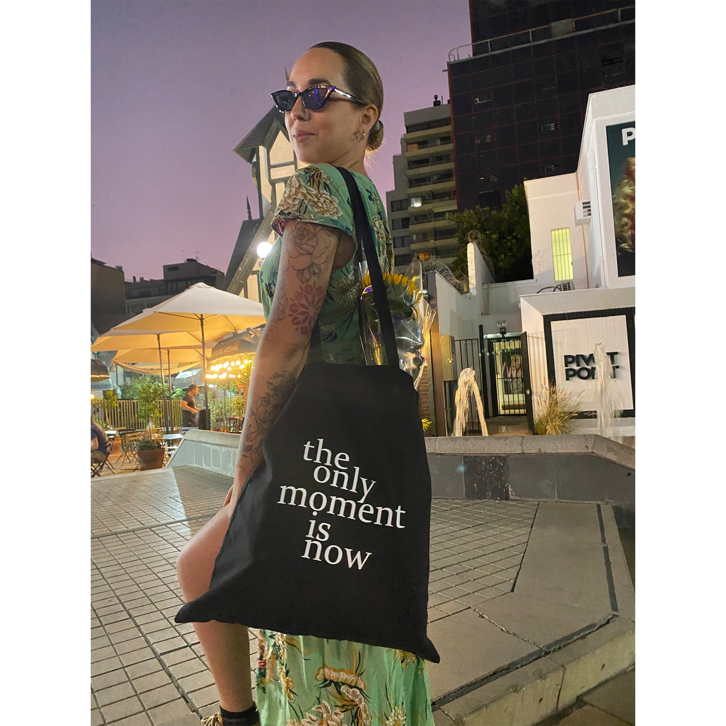 Tote bag the only moment is now